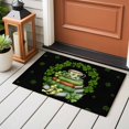 thumbnail image 4 of Entryway Rug 2'x3', St Patrick's Day Small Rug for Kitchen Bathroom Door Mat Indoor Entrance, Shamrock Leaf Coffee Cups Books Dark Green Non-Slip Area Rugs Floor Mats Carpet Front Door Rugs, 4 of 8