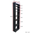 thumbnail image 6 of Jopath 7 Tier Pull-Out Multi-Tier Storage with Handle and Wheels, Single-Sided Open Shelf Multi-Functional Storage for Kitchen Living Room Narrow Spaces Black, 6 of 8