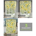 thumbnail image 3 of Fruit Watercolor Lemon Pink Flower Curtain for Living Room Kitchen Tie-up Short Curtains Adjustable Rod Pocket Drapes, 3 of 5