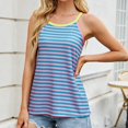 thumbnail image 6 of Women's Sleeveless Striped Tank Top Summer Fashion Color Block Shoulder Casual Comfortable Breathable Stretch Fit Tee, 6 of 8