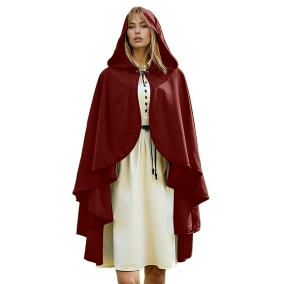 Elegant Style Hooded Cloak Cape for and Themed Events