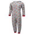 thumbnail image 2 of Christmas Matching Family Loungewear Hoodie Pattern Zipper Romper, 2 of 7