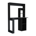 thumbnail image 4 of TUHOME Maine Desk With Hutch    Engineered Wood Desks in  Black, 4 of 5