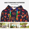 thumbnail image 4 of Lsque Autumnal Forest Pattern Casual Women's Hoodie,Hooded Sweatshirt with Kangaroo Pocket,Pullover Hoodie with Eye-catching Drawstrings-Large, 4 of 7