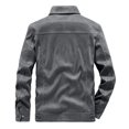thumbnail image 4 of Vedolay Mens Jackets Open Front Cardigans Soft Draped Ruffle Jackets Grey,2XL, 4 of 5