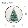 thumbnail image 5 of 36.2 Inch Round Floor Mat Green Christmas Tree with Baubles Carpet Decor Rug for Living Room Bedroom, 5 of 6