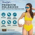 thumbnail image 3 of Panama Jack Premium Polarized Shiny Black Square Sunglasses, 100% UVA-UVB Lens Protection, Scratch & Impact Resistant, 3 of 8