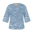 thumbnail image 4 of LiMoi T Shirts for Women Trendy 3/4 Sleeve Shirts for Women Trendy Plus Size Tank Tops for Women Summer Oversized Graphic Tshirts for Women reorders, 4 of 5