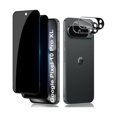 thumbnail image 1 of xixishop Privacy Tempered Glass for Google Pixel 10 Pro XL, 2+2 Pack Anti-Spy Screen Protector + Camera Lens Protection Film, 9H Hardness Anti-Scratch Anti-Peeping Protective Glass, 1 of 1