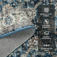 thumbnail image 5 of Haperlare 8'x10' Vintage Floral Area Rug Soft Oriental Carpet, Washable Rug Non Slip TPR Backing Low Pile Rugs for Living Room Bedroom Home Office, Blue, 5 of 7