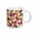 White, variant on 3drose, Colorful Quatrefoil Pattern - Moroccan Lattice - Yellow Orange Red Pink Green Multicolor Clovers, 15oz Mug