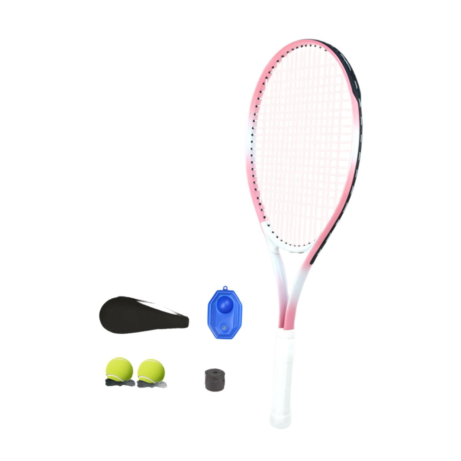 DimyFew Tennis Racket Set Gift with Tennis Balls for Garden Backyard Pink
