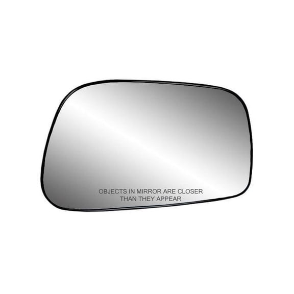 80186 - Fit System Passenger Side Non-heated Mirror Glass w/ backing plate, Toyota Corolla, Matrix 03-08, 4 5/ 16" x 6 15/ 16" x 6 3/ 4"