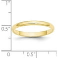 thumbnail image 3 of Avariah Diamonds Solid 10k Yellow Gold 2.7mm Lightweight Half Round Wedding Band Size 10 - Ring Size 10.0, 3 of 6