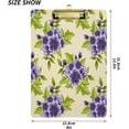 thumbnail image 3 of FMSHPON Elegant Purple Flower Clipboard Hardboard Wood Nursing Clip Board and Pull for Standard A4 Letter 13x9 inches, 3 of 7