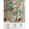 thumbnail image 6 of Sheer Curtains 108 Inches Long, Sage Green Floral Semi Sheer Curtains Light Filtering Window Treatment, Spring Flowers Leaves Farmhouse Privacy Voile Drapes for Living Room Bedroom 52x108 Inch, 6 of 7