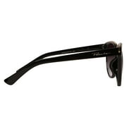 Piranha Eyewear Future Black and Gold Cat Eye Sunglasses with Smoke Gradient Lens