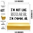 thumbnail image 2 of I'm not Like Regular Hr i'm cool Hr Acrylic Desk Decor,Funny Hr Office Gifts for Women Men with Wooden Stand,Human Resources Gifts for Coworkers, 2 of 5