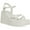 White Paris, variant on Madden Girl Womens Vaultt Faux Leather Slingback Platform Sandals