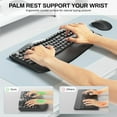 thumbnail image 4 of Wireless Keyboard and Mouse Combo,2.4G Full Size Wave Keys Ergonomic Keyboard with Wrist Rest for Natural Typing, 3 DPI Adjustable Ergonomic Silent Mouse for Computer/Laptop/Windows/Mac (Gray), 4 of 4