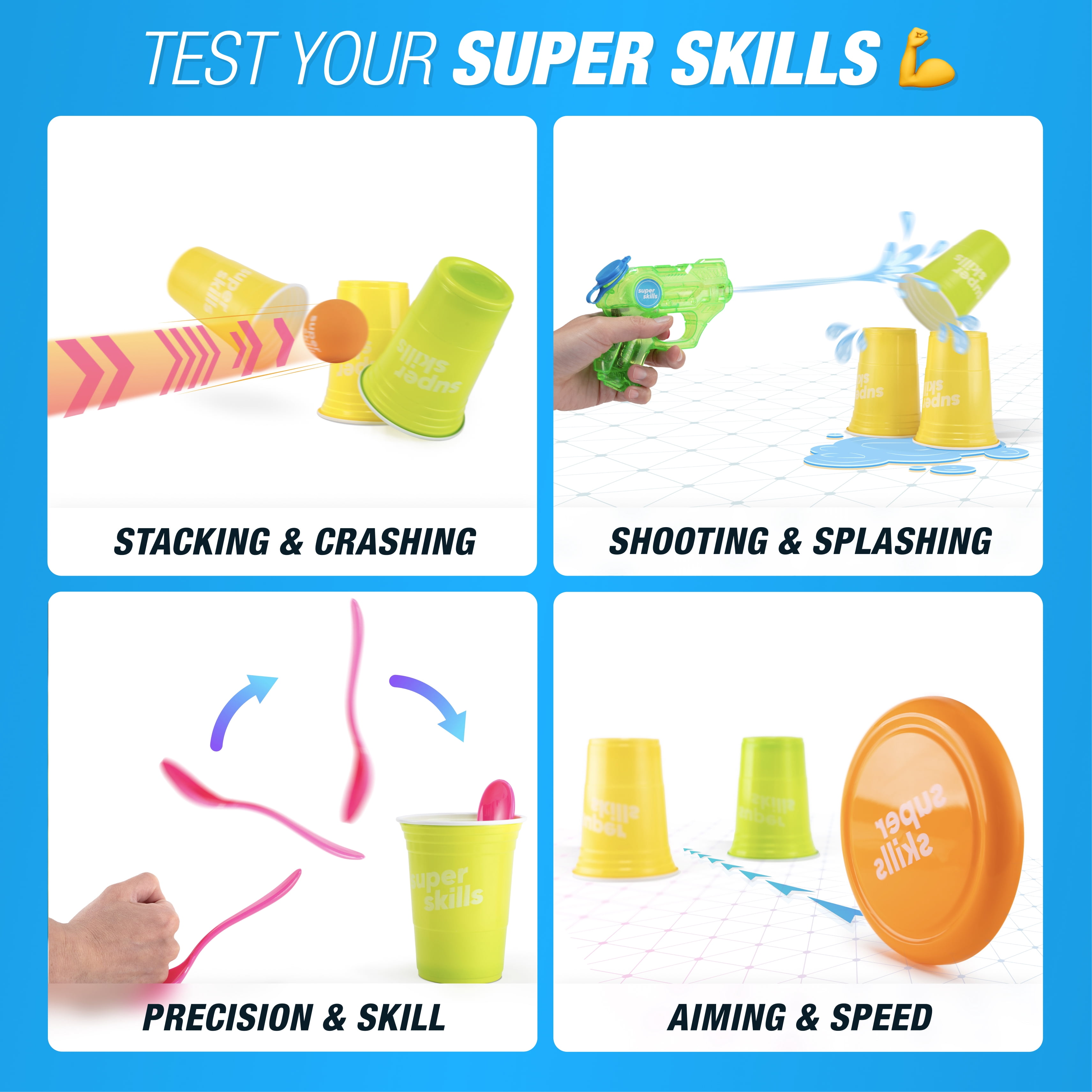 Super Skills Outdoor Yard Game – Summer Backyard Games for Kids 8 and Up, Teens & Adults - Fun Water Party for The Whole Family