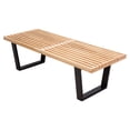 thumbnail image 2 of Banco con plataforma de madera de mediados de siglo de LeisureMod - 4 pies LeisureMod NB48NW, 2 of 2
