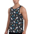 thumbnail image 2 of Lsque Space Pattern Mens Tank Tops Muscle Athletic Quick Dry Sleeveless Workout Fitness T Shirts Beach Tank Top, Loose-fit Sleeveless Shirt for Men-XX-Large, 2 of 7
