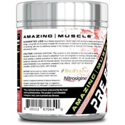 Amazing Muscle Pre Boost Pumps 20 Servings Fruit Punch Flavor Supplement
