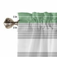 thumbnail image 4 of Green Grey Stripe Valances for Windows Farmhouse Kitchen Curtains Valances Rod Pocket Valance Curtains for Kitchen Windows Modern Art Horizontal Striped Window Valances for Bathroom Bedroom 54"x18", 4 of 6