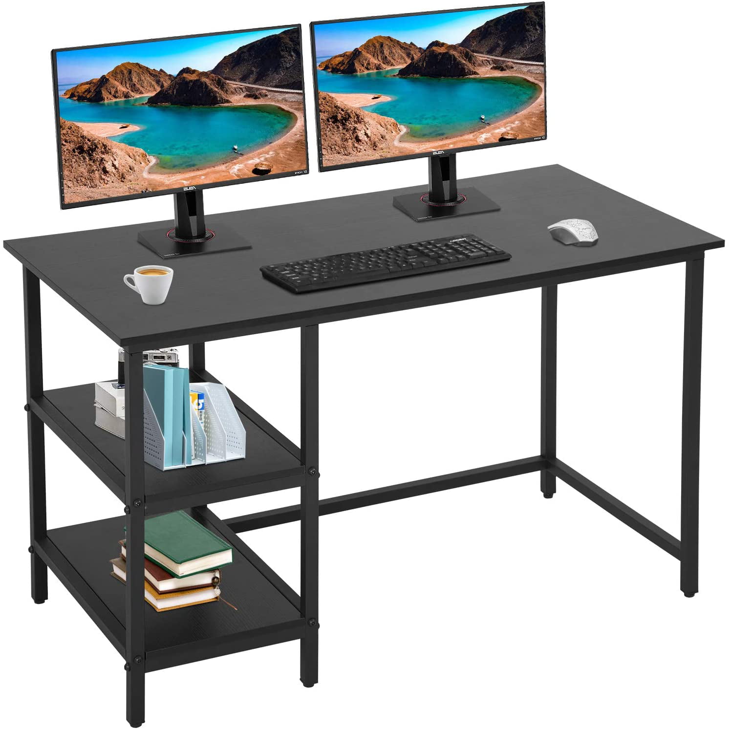 Computer Desk Office Desk Gaming Desk Extra Large 47”x 28.7" Black Modern 