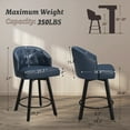 thumbnail image 3 of Dycanpo 26''H Swivel Counter Height Bar Stools with Back Dining Chair for Home Kitchen, Dark Blue, 3 of 12