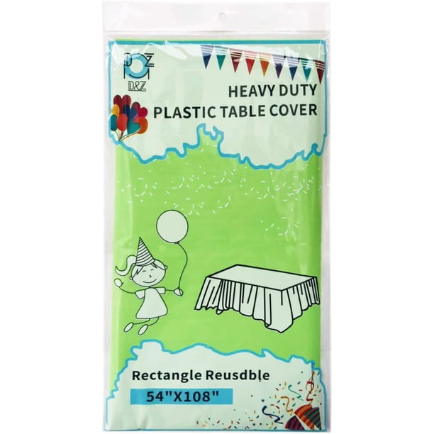 D&Z Paquete de 12 manteles de plástico negro rectangulares de 54 x 108 pulgadas, manteles desechables para fiestas, cumpleaños, bodas, Acción de Gracias, Navidad