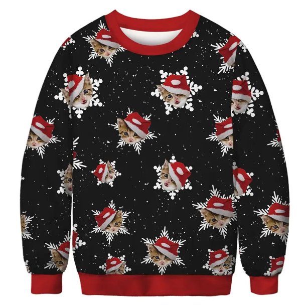 Sudaderas con capucha navideñas para hombre, ropa con gráficos divertidos de animales, camisetas de manga larga, sudaderas con capucha de gran tamaño, ropa navideña para hombre 2023
