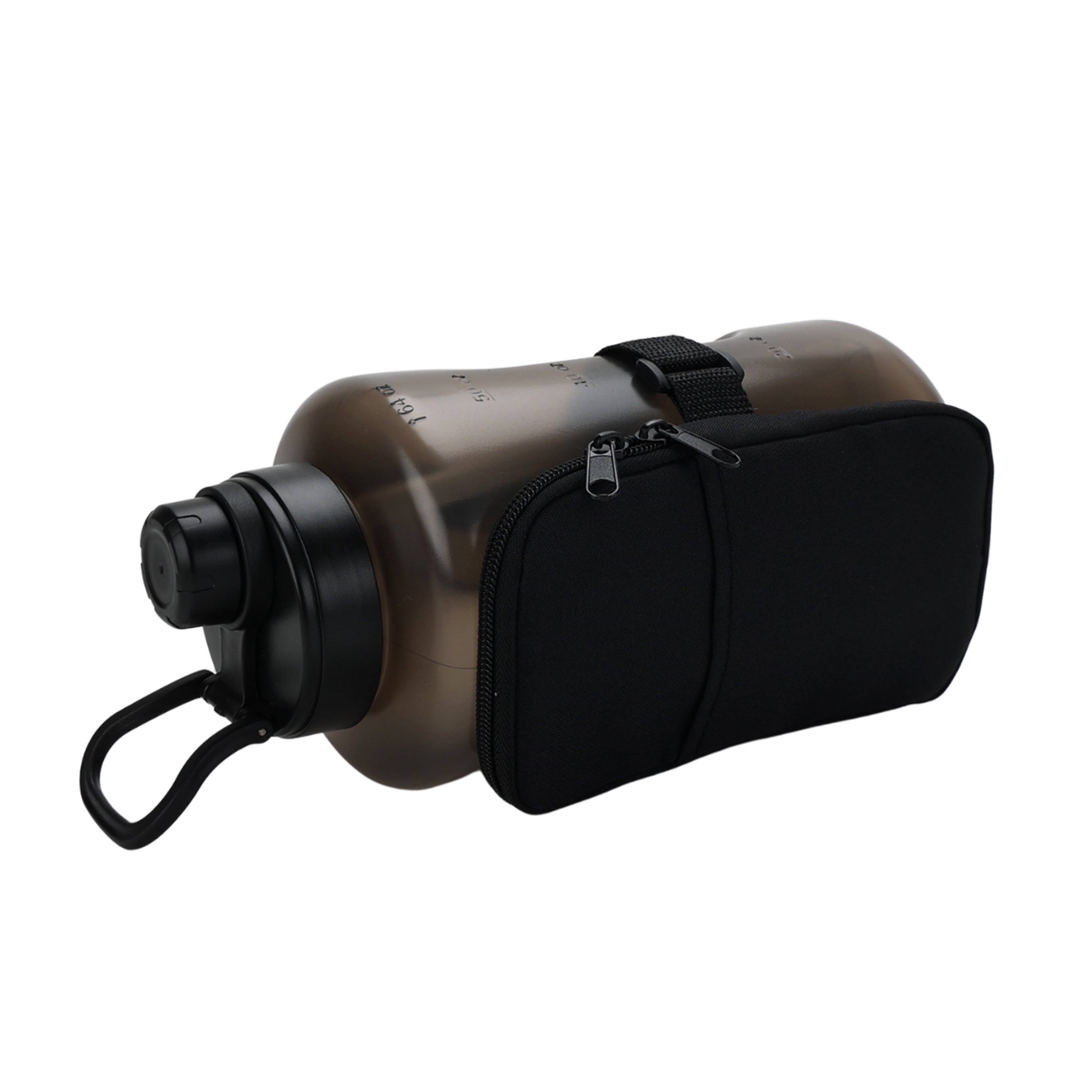 Mainstays 64 oz Black Plastic Water Bottle and Accessory Bag