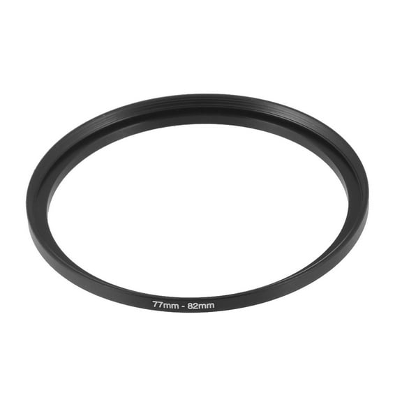 Metal Camera Lens Filter Step Up Ring Adapter 77mm to 82mm for Camera Black 1pcs