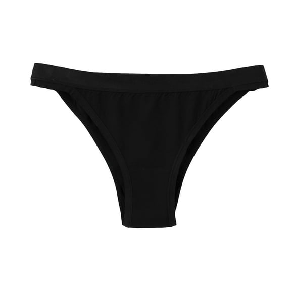 TFEOQRY Thongs for Women Solid Color Cotton Low Waiste Breathable Leisure Briefs Black