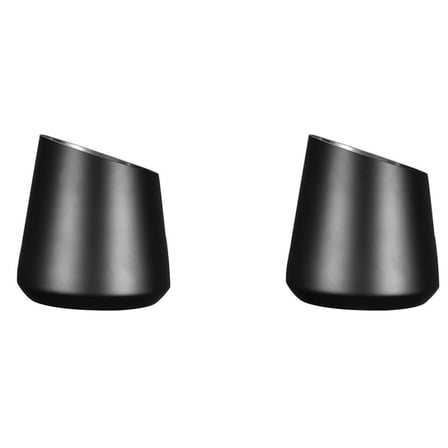 2X Stainless Steel Ice Bucket Champagne Bucket Bar KTV Ice Bucket Household Beer Bucket Decorative Ornaments, Black