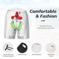thumbnail image 3 of Logiee Hello Summer Gnome 2 Print Men's Swim Trunk,Quick Dry Board Shorts ,Men's Swim Trunks with Compression Liner, Bathing Suits with Pockets-XX-Large, 3 of 6