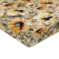 thumbnail image 4 of Ambesonne Floral Fitted Sheet, Blooming Summer Meadow Print, Full Size, Sepia Mustard and Pale Orange, 4 of 5