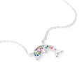 thumbnail image 2 of Gargantilla Collar Delfín Zirconia AAA Plata Fina .925 multicolor Unitalla AMETRINAA, 2 of 4