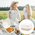 thumbnail image 6 of 50-Pack 6x6inch Bento Box Hamburger Containers, Compostable Small Take out Boxes Made from Sugarcane Fibers, 6 of 6