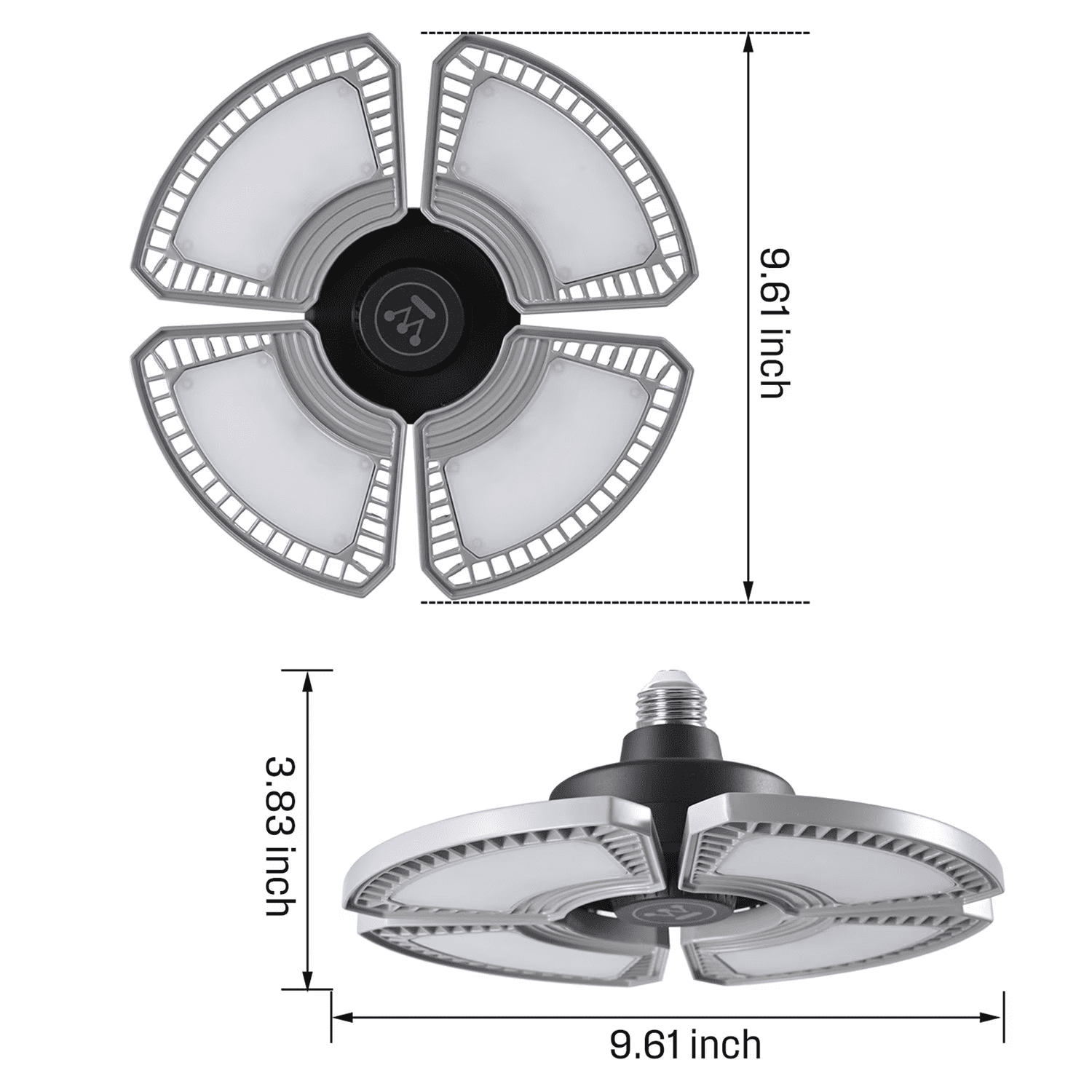Westinghouse LED Garage Lights,8000 Lumen LED Shop Light with Deformable Three Panel Ceiling Light E26 for Basement, Workshop ,Warehouse ,Shop
