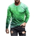 thumbnail image 2 of Qingpeng 3D Graphic Printing Pullover for Men Casual Long Sleeve Crewneck Shirts Plus Size Slim Fit Workout Tops Streetwear, 2 of 5