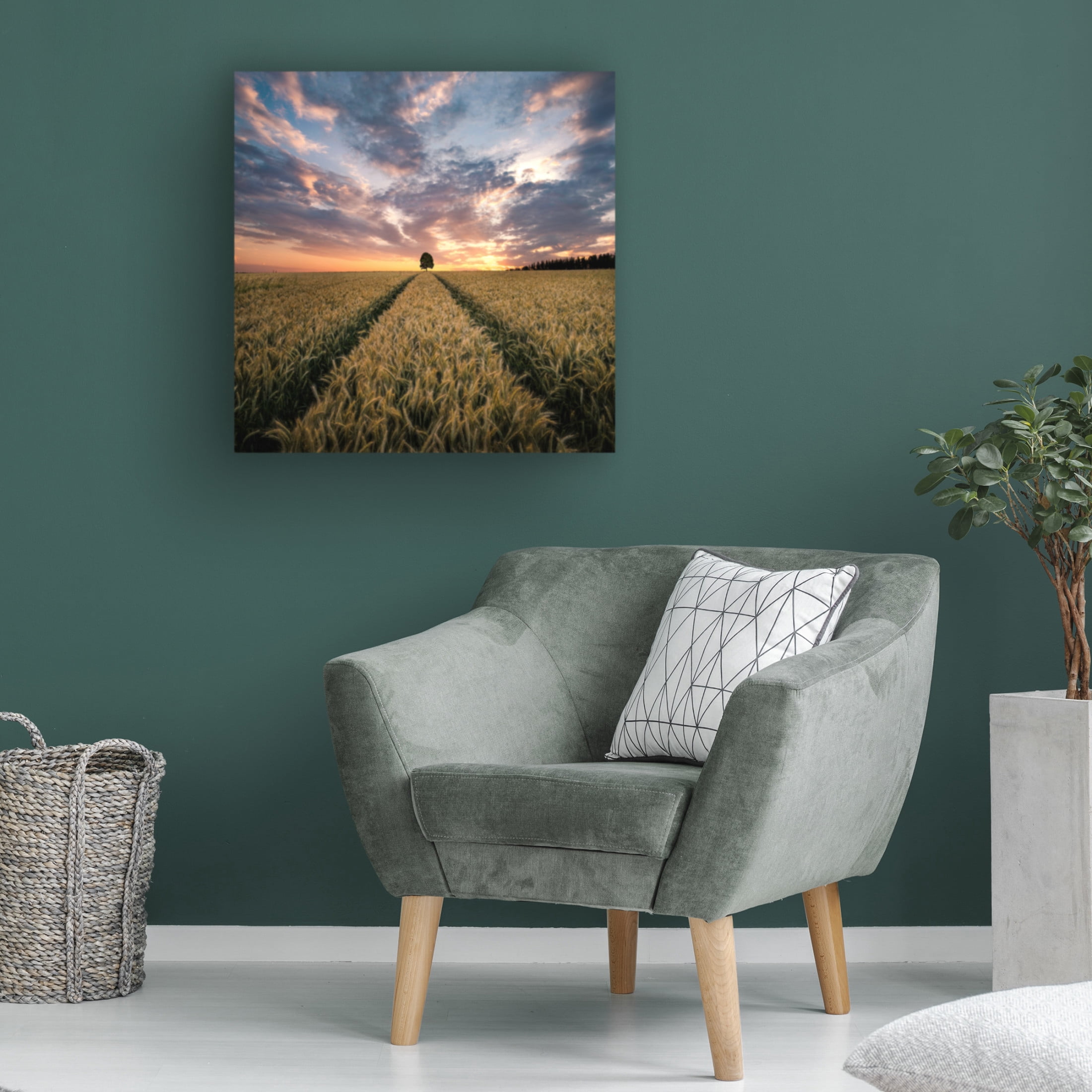 Canvas Wall Art - Christian Lindsten 'Field Of Dreams' Wall Art for Living Room, Bedroom, or Office D?cor by Trademark Fine Art - 35 x 35 Inches