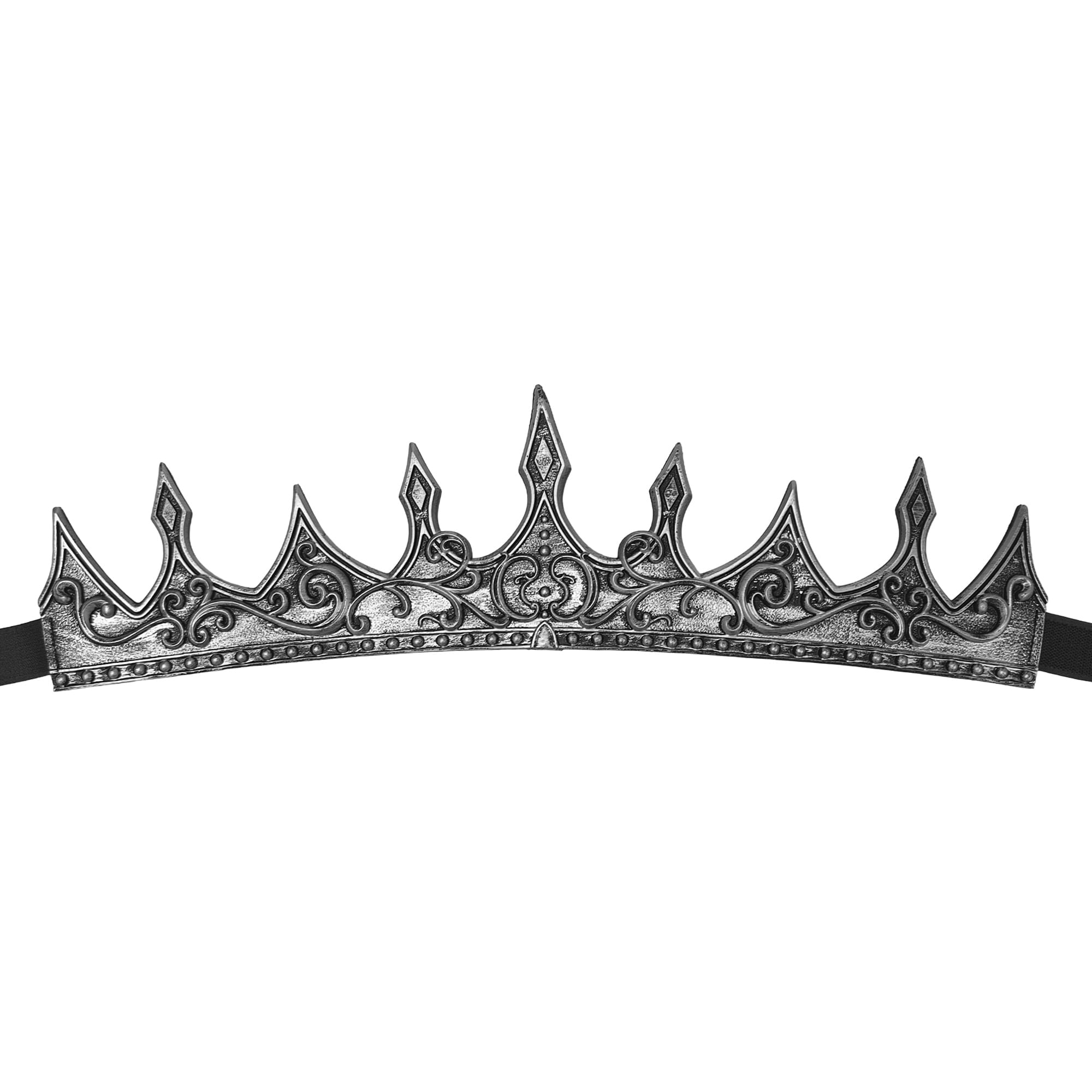 Crown Costume Accessory for Adults, Gray and Black, Halloween by Way To Celebrate