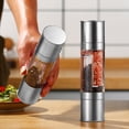 thumbnail image 7 of Opvise Adjustable Double Compartment Pepper Grinder with Large Bottle Mouth Manual Pepper Grinder Seasoning Bottle Kitchen Supplies A, 7 of 7