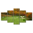 thumbnail image 1 of TISHIRON 5PCS Framed Canvas Wall Art Set,60"x32" North Carolina Mountains Golf Course Canvas Art Decor, 1 of 7