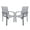 Gray, variant on Vicllax Outdoor Dining Chair Patio Chairs Stackable Metal Modern for Deck Garden, Set of 2, Gray