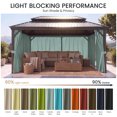 thumbnail image 3 of Snubbull Outdoor Privacy Curtains for 10x13ft Gazebo, 4 Panels Waterproof Sidewalls with Zippers & Tiebacks, Replacement Curtains for Patio Canopy, Calcite Blue, Only Curtain, 3 of 11