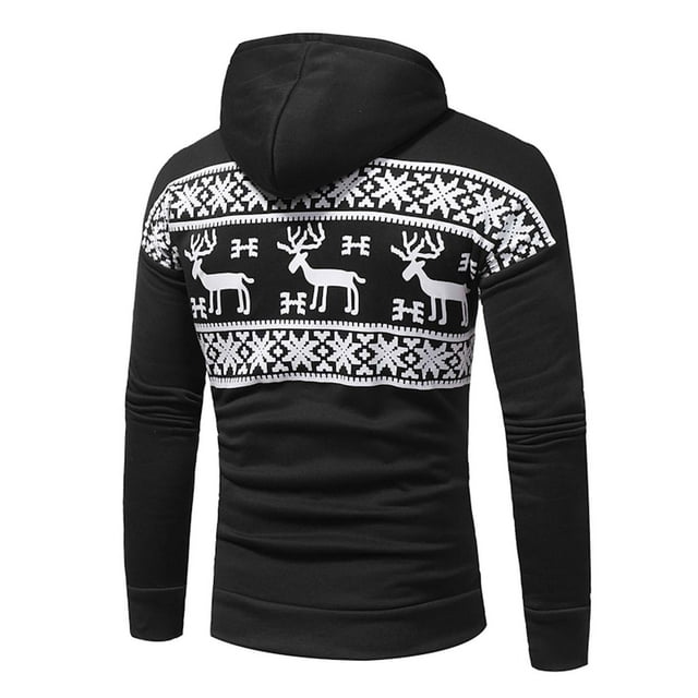 Sudaderas Con Capucha Para Hombres Navidad Casual Ciervo Impreso Bolsillo Con Capucha Sudadera Con Capucha Odeerbi ODB-4